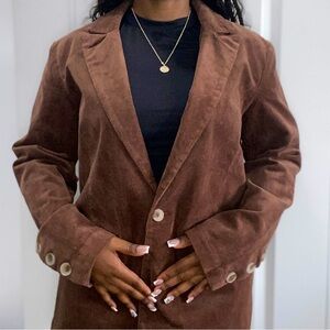 NWT Forever 21, brown, blazer, ribbed corduroy, Size US XL